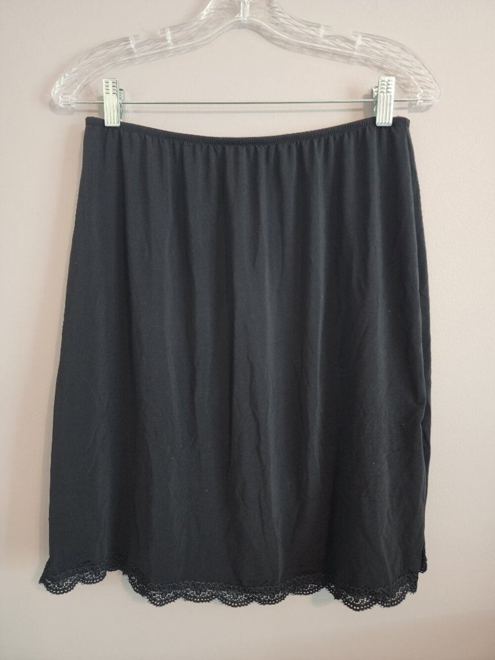 2/$15 Jockey Black Short Skirt Slip XL Used - Picture 2 of 6